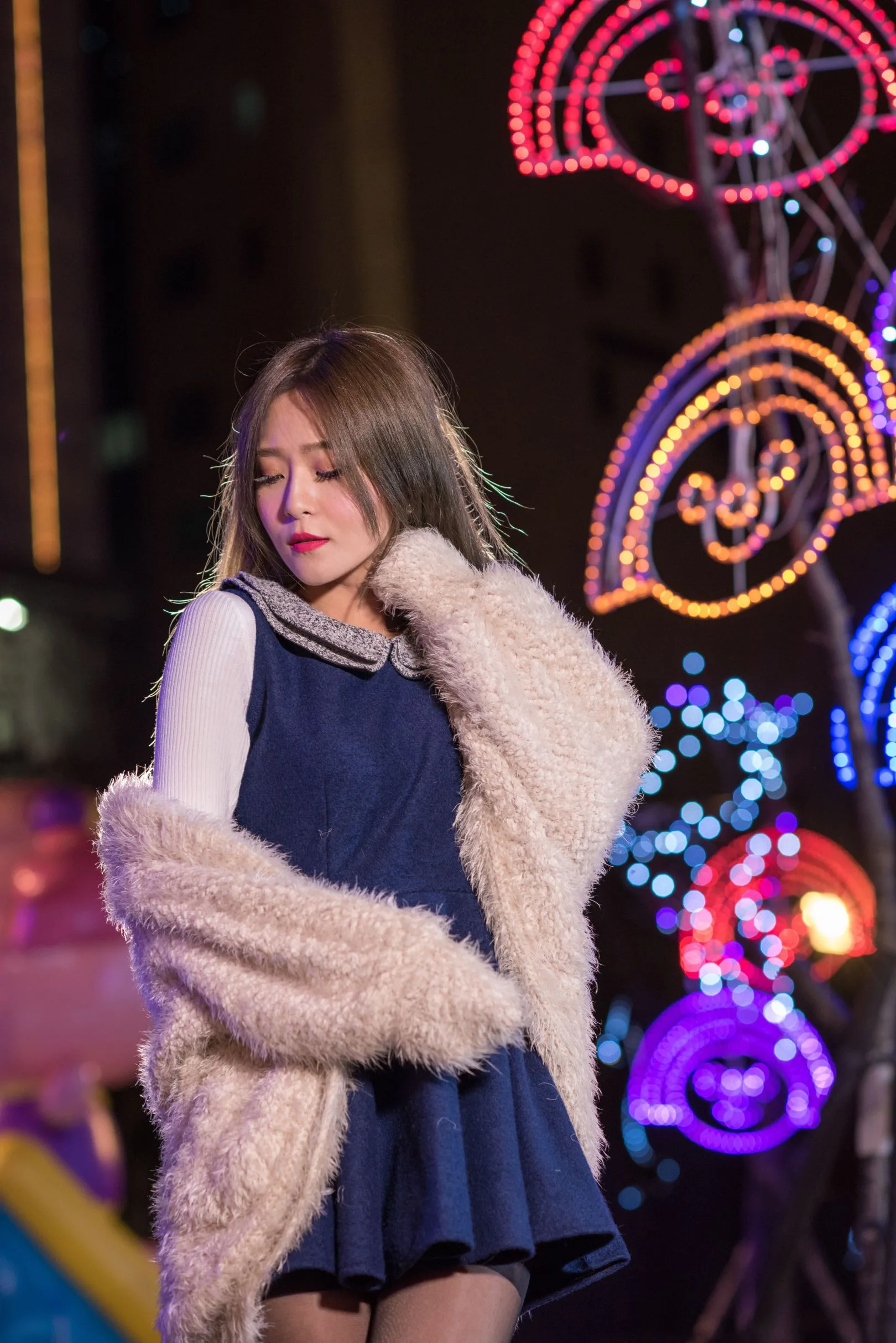 [Buổi chụp ảnh ngoài trời của Beautyleg] Winnie Xiaoxue - Bộ sưu tập ảnh đêm độ phân giải cực cao từ Công viên Giáng sinh Thành phố Đài Bắc Mới - 11